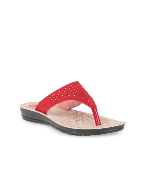 

Bubblegummers Girls Red Embellished Open Toe Flats