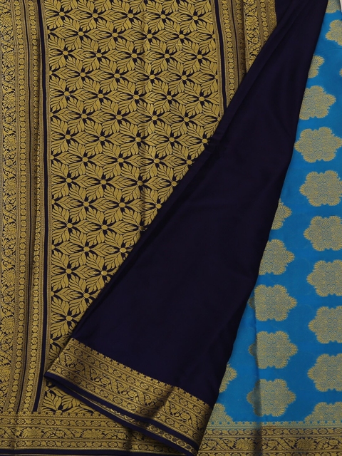

Pothys Blue Woven Design Poly Georgette Saree
