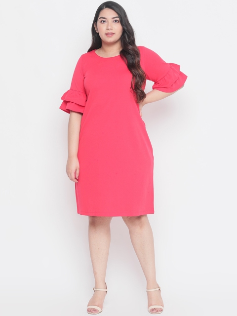 

Amydus Women Pink Solid Sheath Dress
