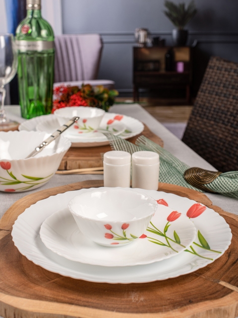 

Laopala White 12 Pcs White Nova Radiant Curves Dinner Set
