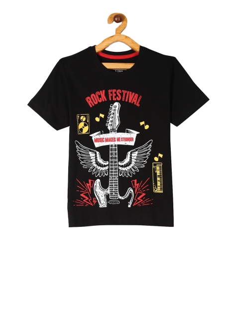 

Cherokee Boys Black Printed Round Neck T-shirt