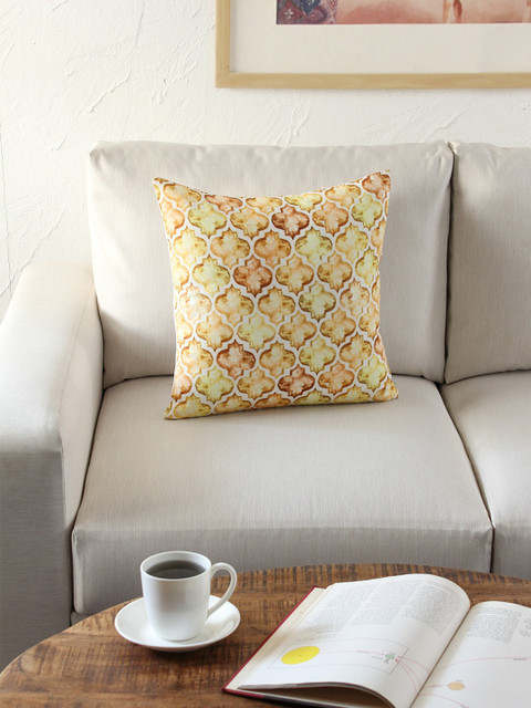 

House This Yellow Single Geometric Square Cushion Covers