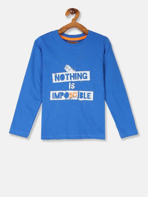 

Cherokee Boys Blue & White Printed Round Neck T-shirt
