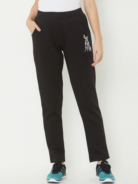 

Sweet Dreams Women Black Solid Straight-Fit Track Pants