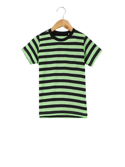

Cherokee Boys Green & Black Striped Round Neck T-shirt