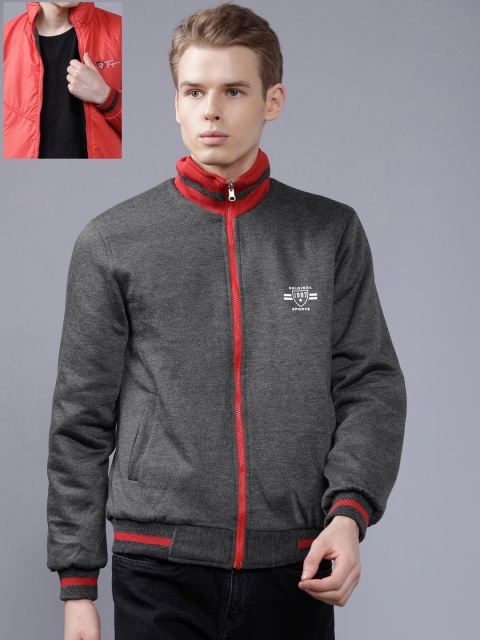

The Indian Garage Co Men Red Solid Reversible Bomber