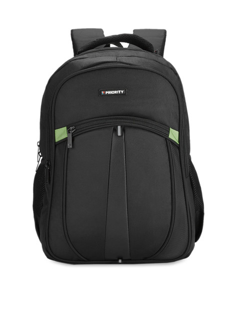

Priority Unisex Black Solid Backpack