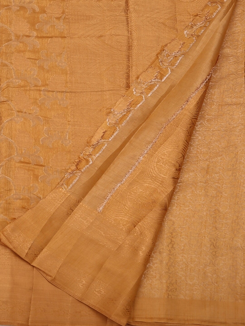 

Pothys Gold-Toned Woven Design Jute Silk Saree