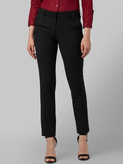 

Park Avenue Woman Black Regular Fit Solid Formal Trousers