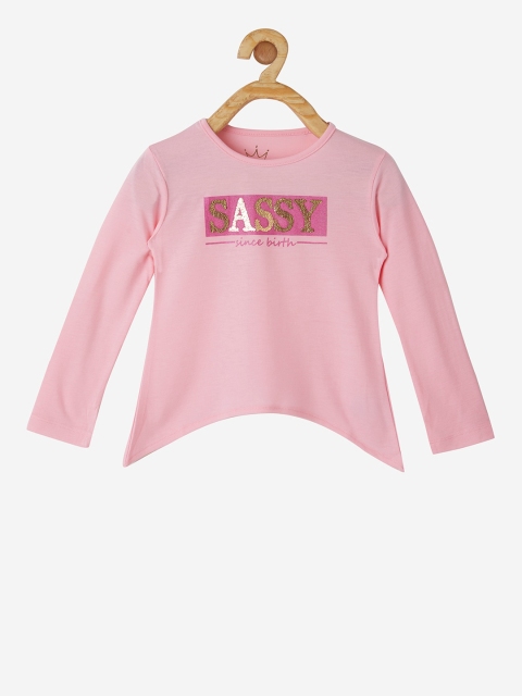 

VITAMINS Girls Pink Printed Top