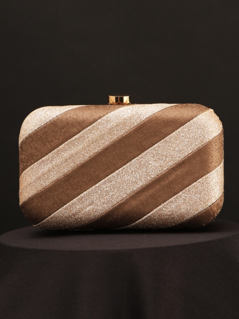 

STREET 9 Rose Gold Striped Clutch
