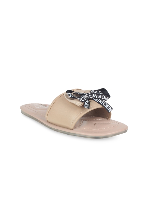 

STEPpings Women Beige Printed Sliders