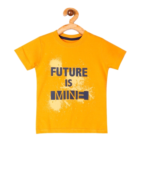 

Cherokee Boys Yellow Printed Round Neck T-shirt