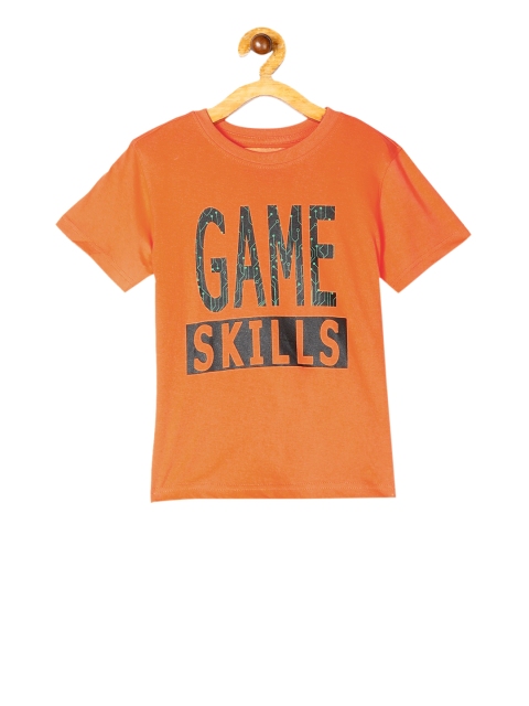 

Cherokee Boys Orange Printed Round Neck T-shirt