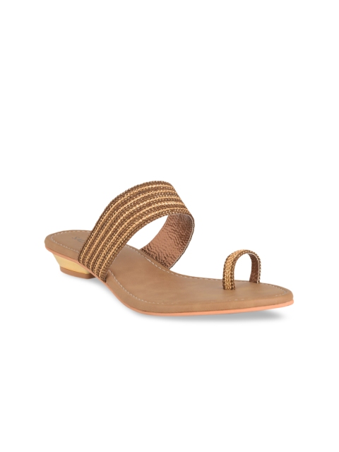 

SALARIO Women Copper-Toned Embellished Wedges