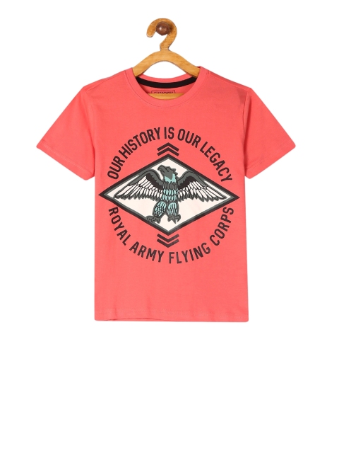 

Cherokee Boys Pink Printed Round Neck T-shirt
