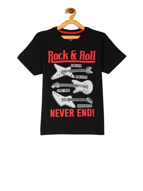 

Cherokee Boys Black Printed Round Neck T-shirt