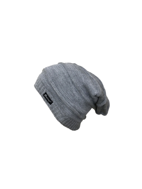 

Gajraj Unisex Grey Self Design Beanie