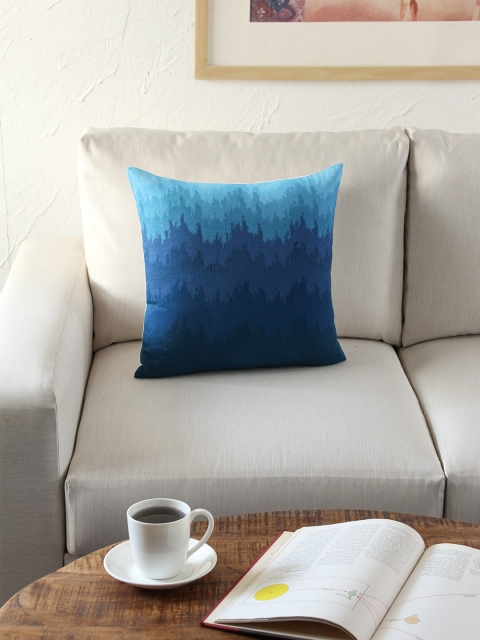 

House This Blue Single Abstract Square Cushion Covers