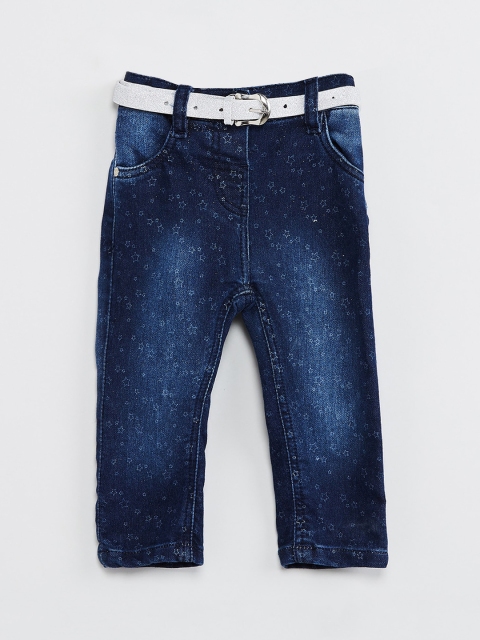 

max Girls Navy Blue Regular Fit Mid-Rise Jeans