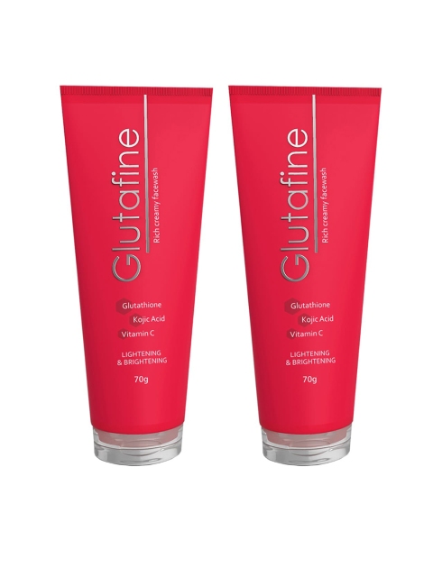 

Glutafine Unisex Pack Of 2 Lightening & Brightening Face Washes 140 gm, White