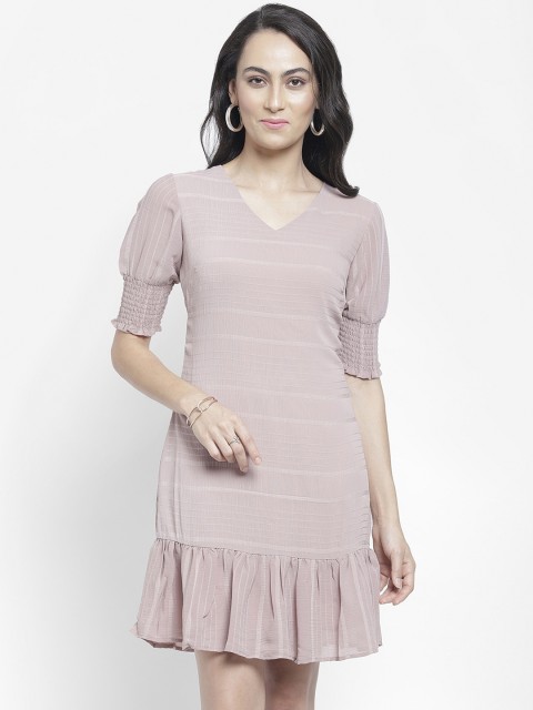 

NIXX Women Nude-Coloured Solid Sheath Dress