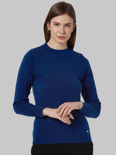 

Park Avenue Woman Blue Solid Pullover Sweater