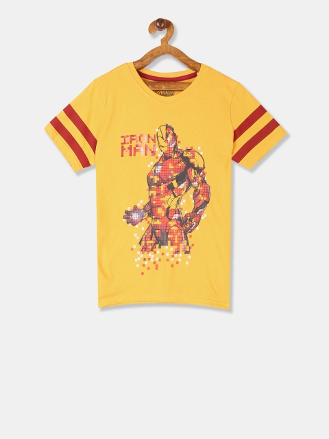 

Cherokee Boys Yellow Printed Round Neck T-shirt