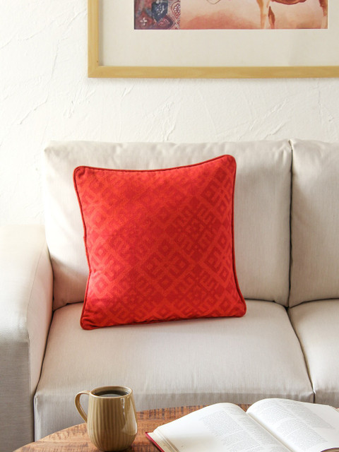 

House This Red Single Geometric Square Cushion Covers