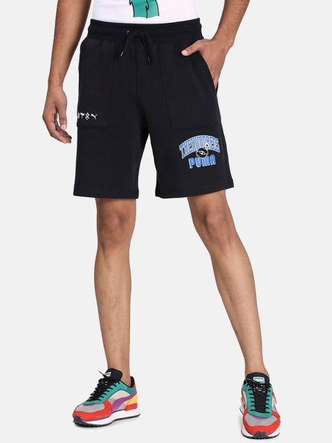 

Puma Men Black The Hundreds Printed Reversible Regular Shorts