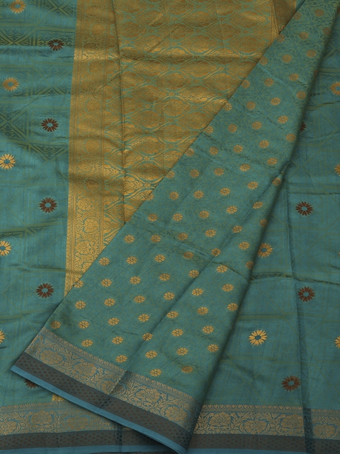 

Pothys Blue Woven Design Jute Silk Woven Design Saree