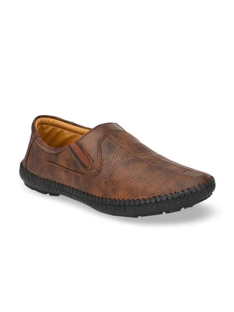 

aadi Men Brown Slip-On Sneakers