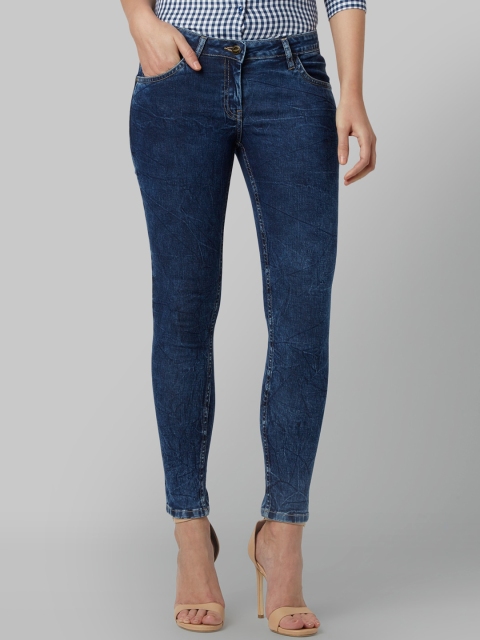 

Park Avenue Woman Blue Skinny Fit Mid-Rise Clean Look Jeans