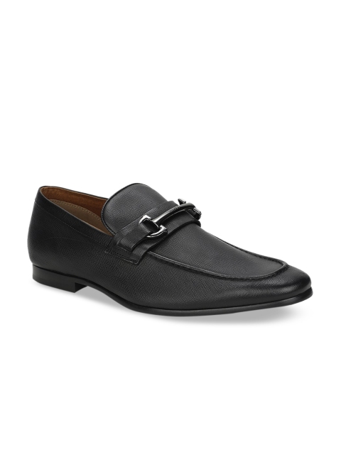 

ALDO Men Black Solid Leather Loafers