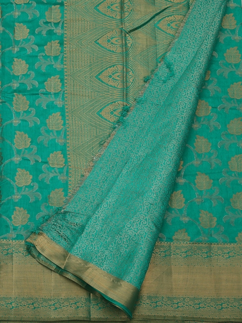 

Pothys Green Woven Design Jute Silk Saree