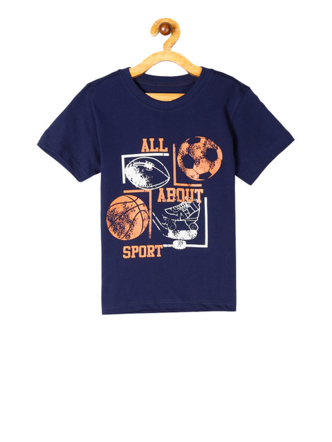 

Cherokee Boys Blue Printed Round Neck T-shirt