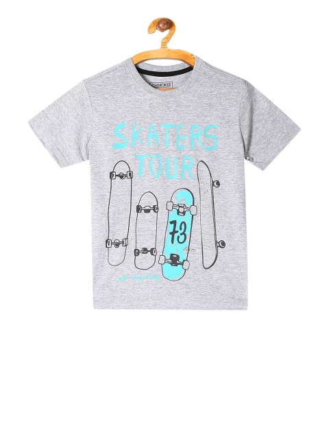 

Cherokee Boys Grey Printed Round Neck T-shirt