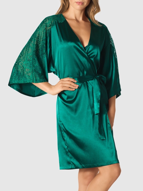 

La Senza Women Green Solid Sleep Robe