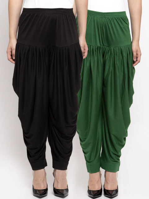 

GRACIT Women Pack Of 2 Solid Salwars, Black