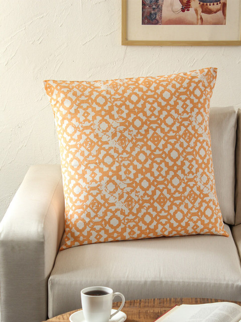

House This Orange Single Geometric Square Cushion Covers