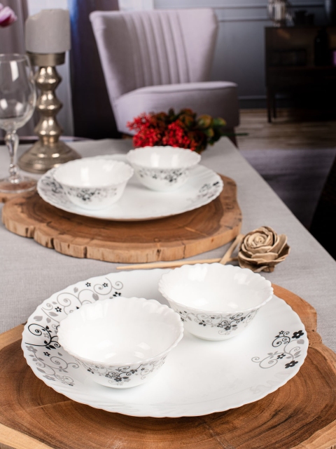 

LaOpala White Printed Classique Mistrio Dinner Set