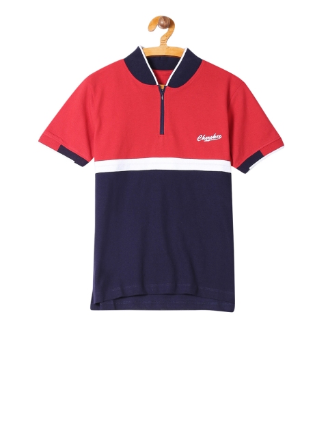 

Cherokee Boys Blue & Red Colourblocked Hood T-shirt