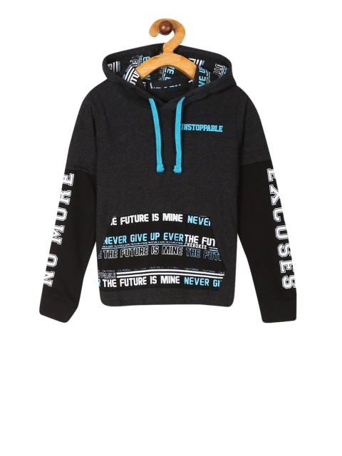 

Cherokee Boys Black Printed Hood T-shirt