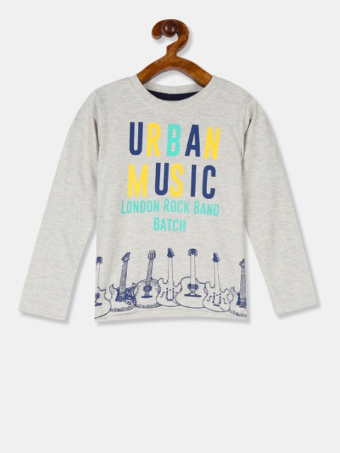

Cherokee Boys Grey Printed Round Neck T-shirt