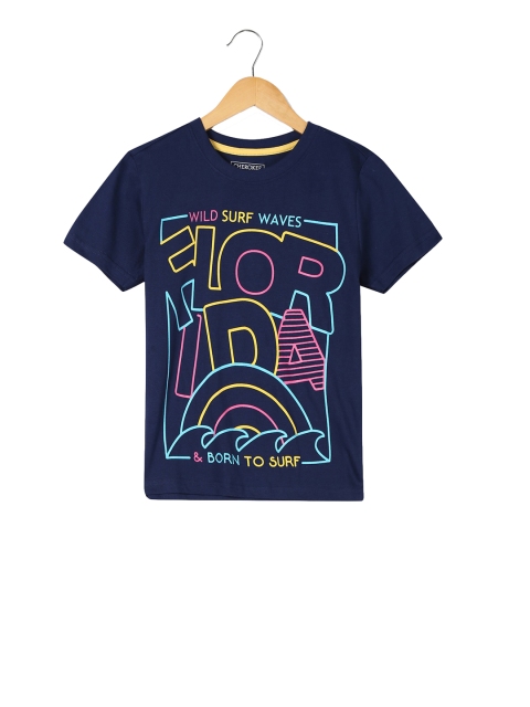 

Cherokee Boys Blue Printed Round Neck T-shirt