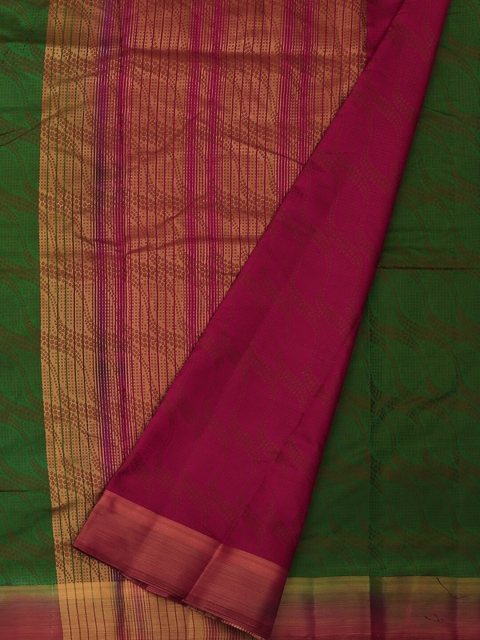 

Pothys Green & Pink Jute Silk Woven Design Saree