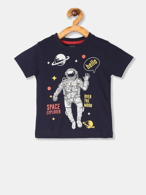 

Cherokee Boys Blue Printed Round Neck T-shirt