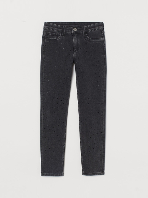 

H&M Girls Black Studded Skinny Fit Jeans