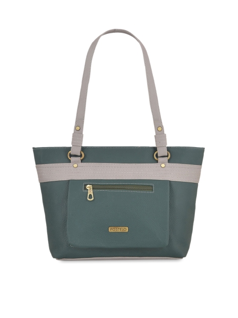

Fostelo Green & Grey Solid Shoulder Bag
