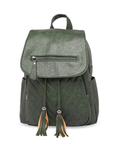 

Satchel Bags Women Green Solid Backpack